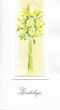 MAK Karnet Gratulacje DL G01 - Zielony bukiet