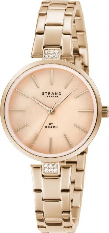 Zegarek Strand Zegarek damski Strand S706LXVVSV różowe złoto
