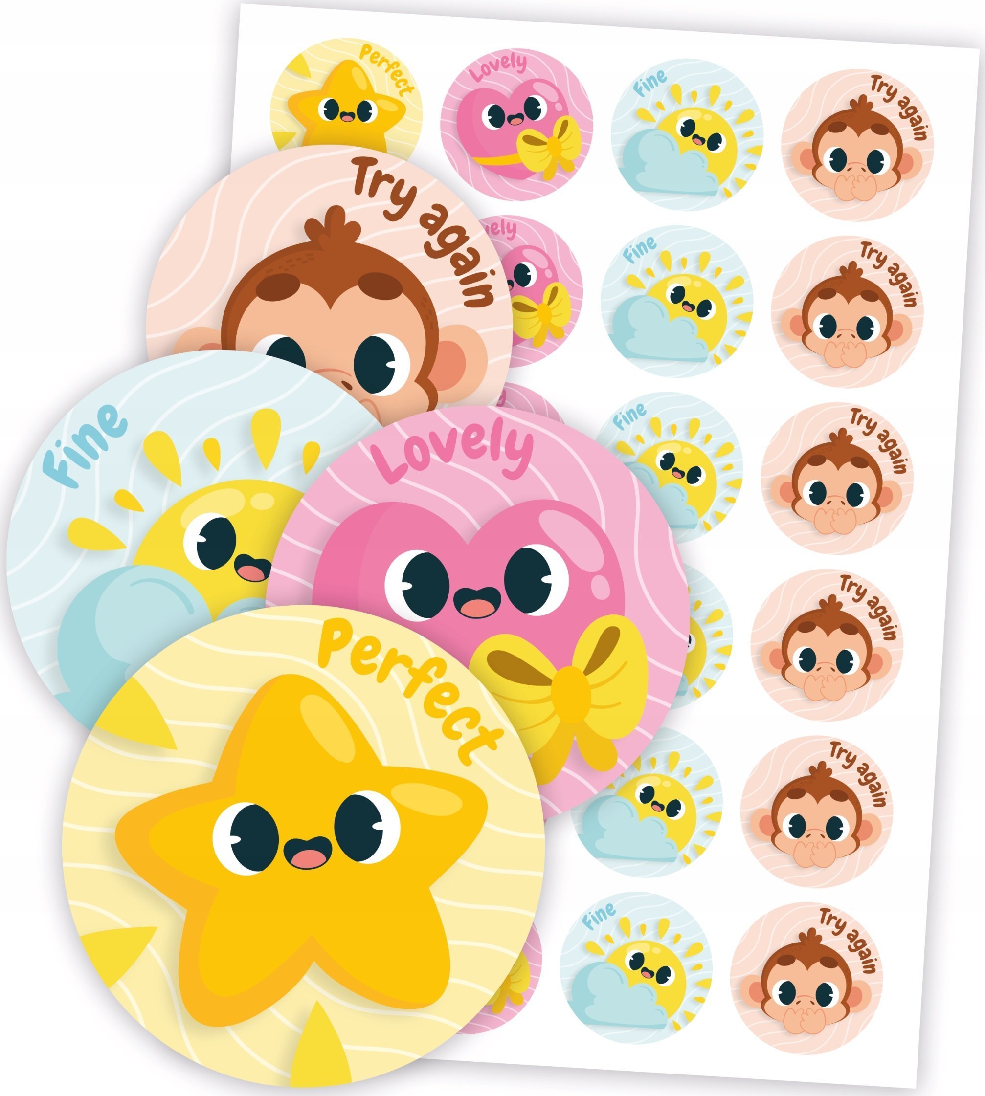 LearnHow Naklejki motywacyjne - Język ang. Stopnie 48szt