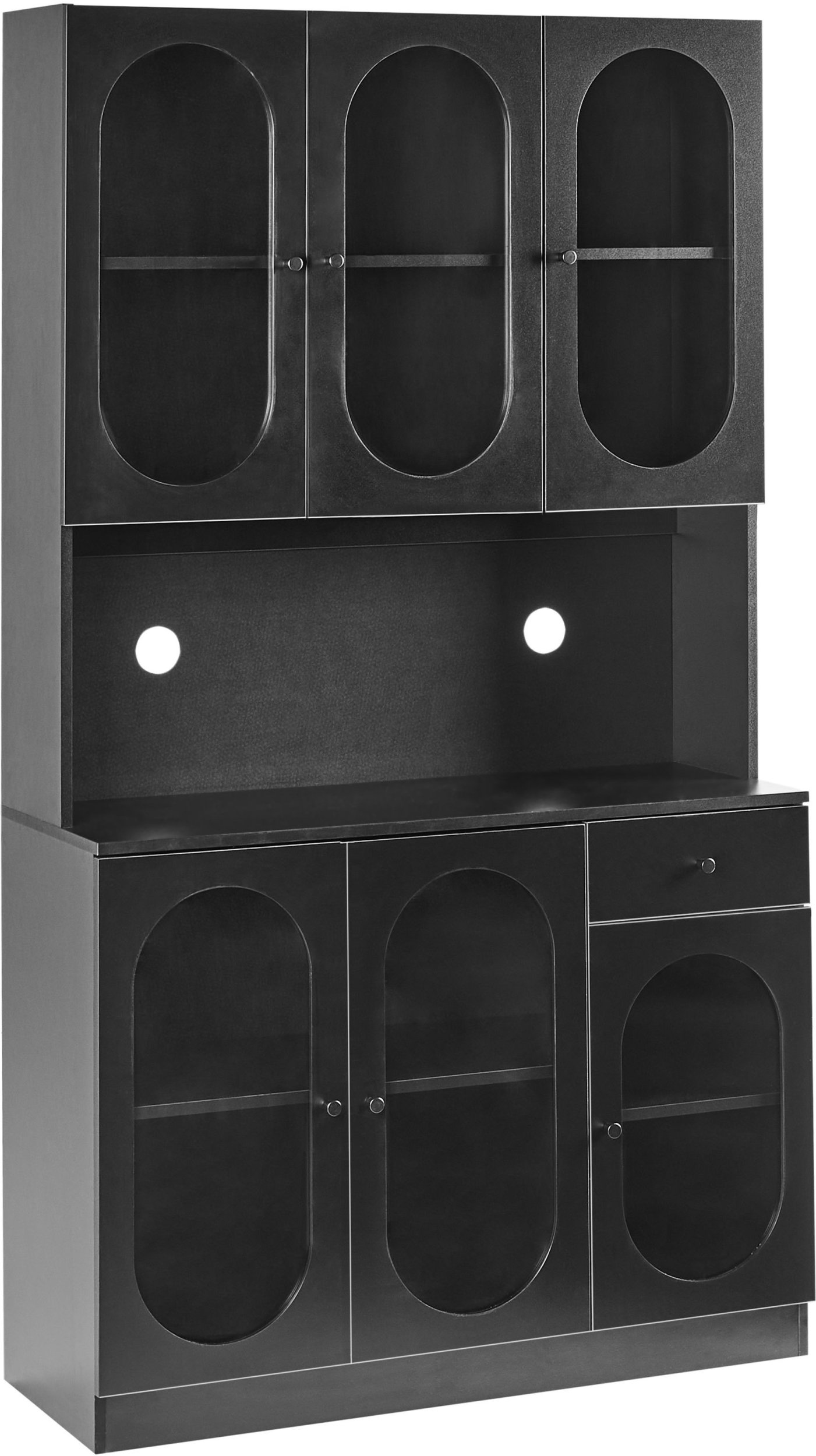 Witryna LANGFORD Drewno 100 cm Czarny