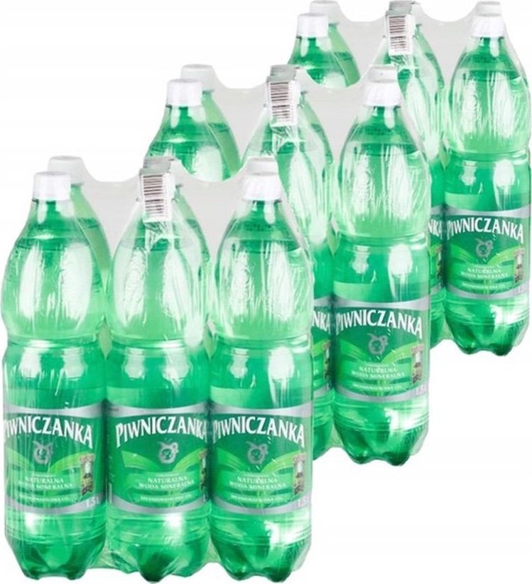 Woda PIWNICZANKA Naturalna woda mineralna średnionasycona CO2 1,5 l x 18 sztuk