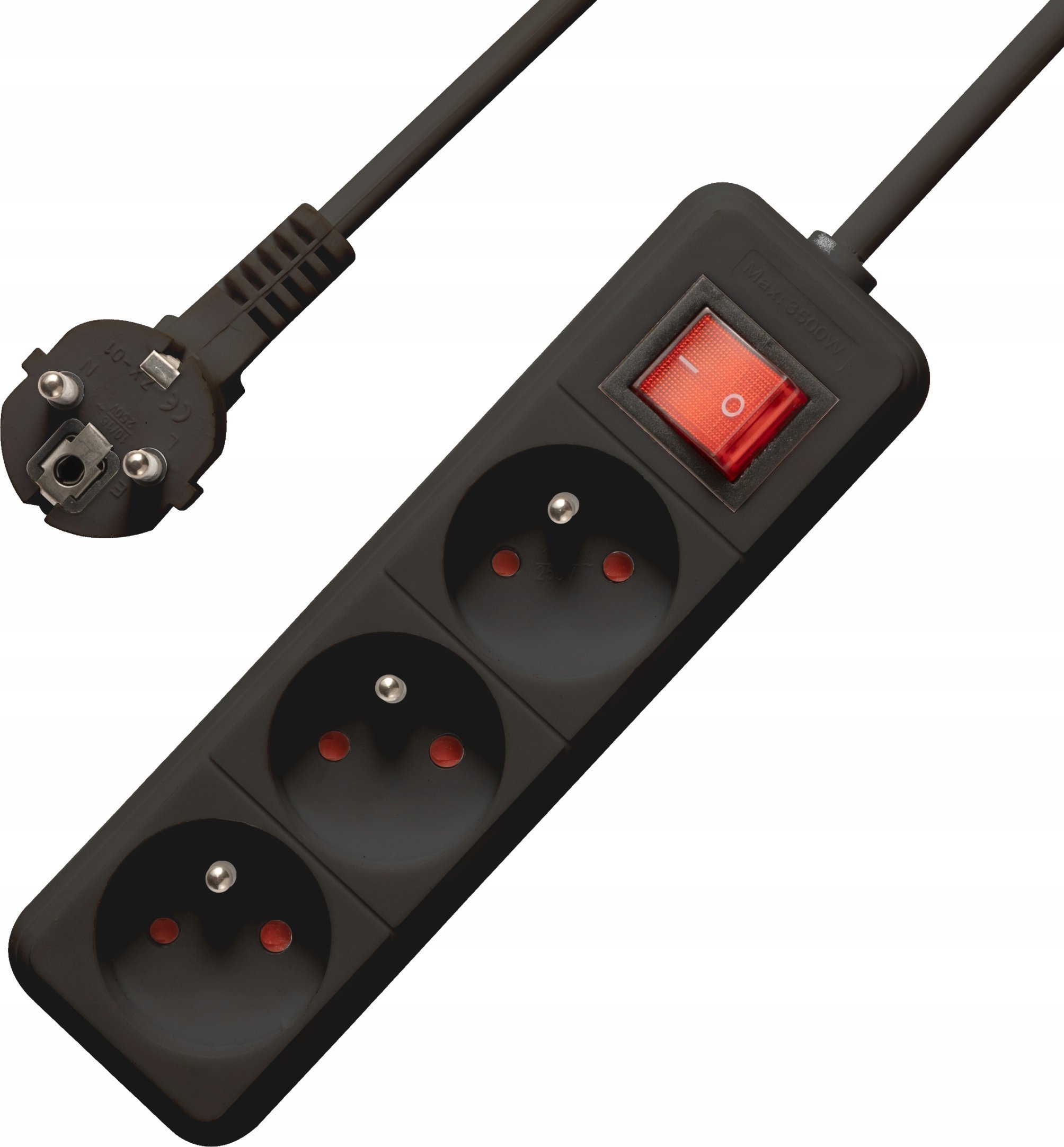 Listwa zasilająca Bounn przeciwprzepięciowa 3 gniazda 1.5 m czarna (BLZ-1-BL)