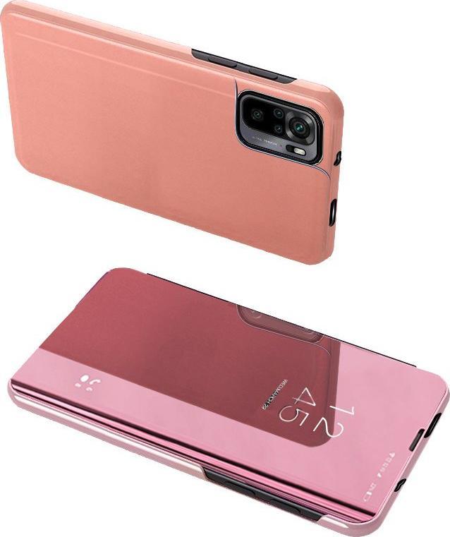 Hurtel Clear View Case futerał etui z klapką Xiaomi Poco X4 NFC 5G różowy