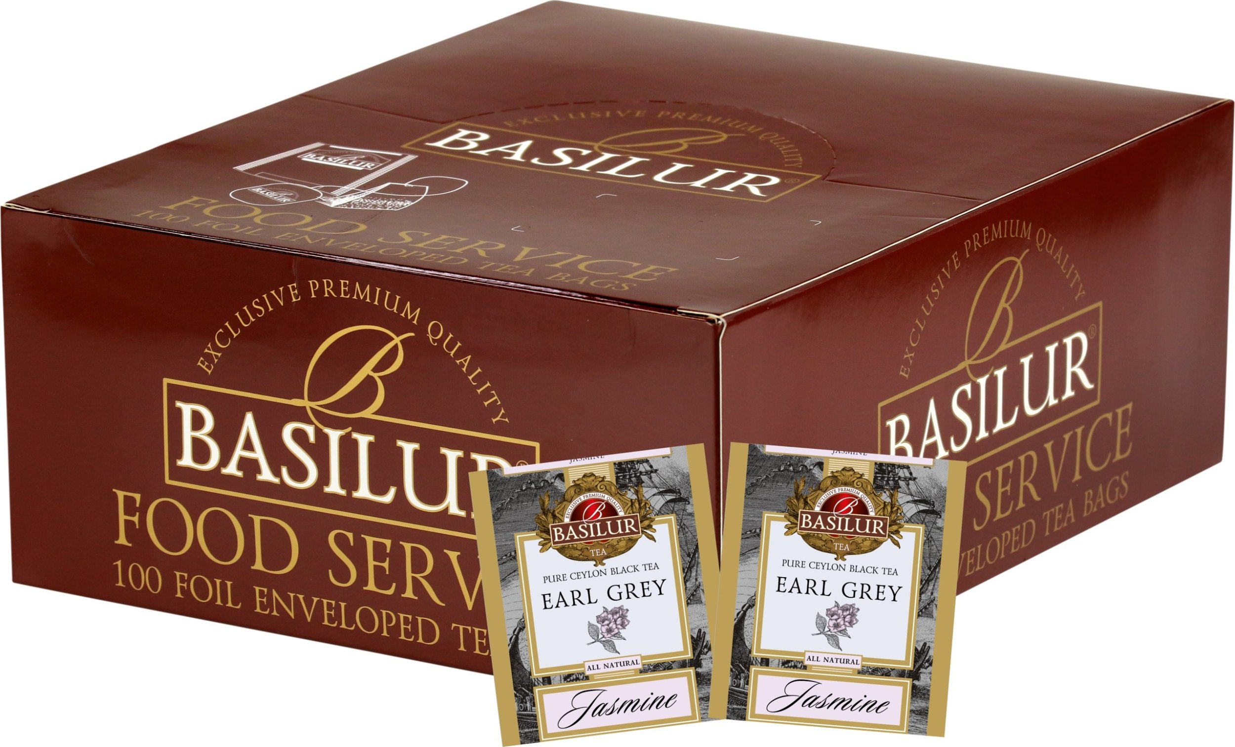Basilur Basilur EARL GREY JASMINE herbata czarna bergamotka jaśmin - w kopertach 100 x 2 g