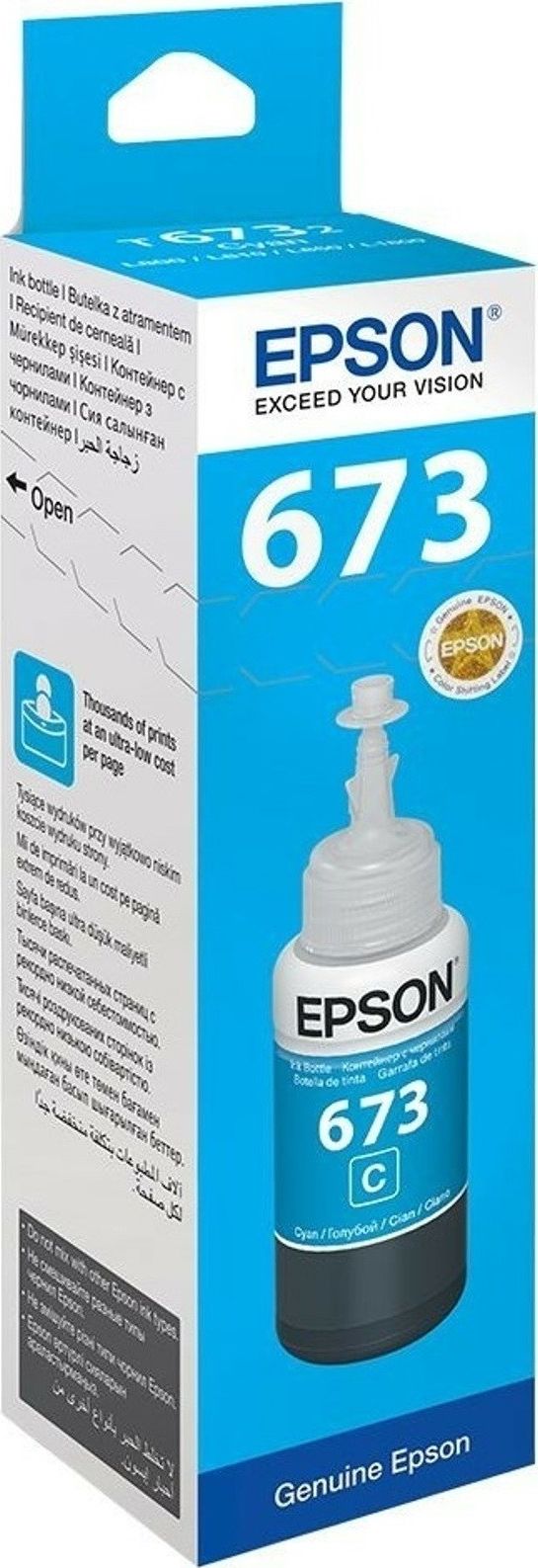 Tusz Epson Tusz L800 T6732 Cyan 70 ml (C13T67324A) - 943