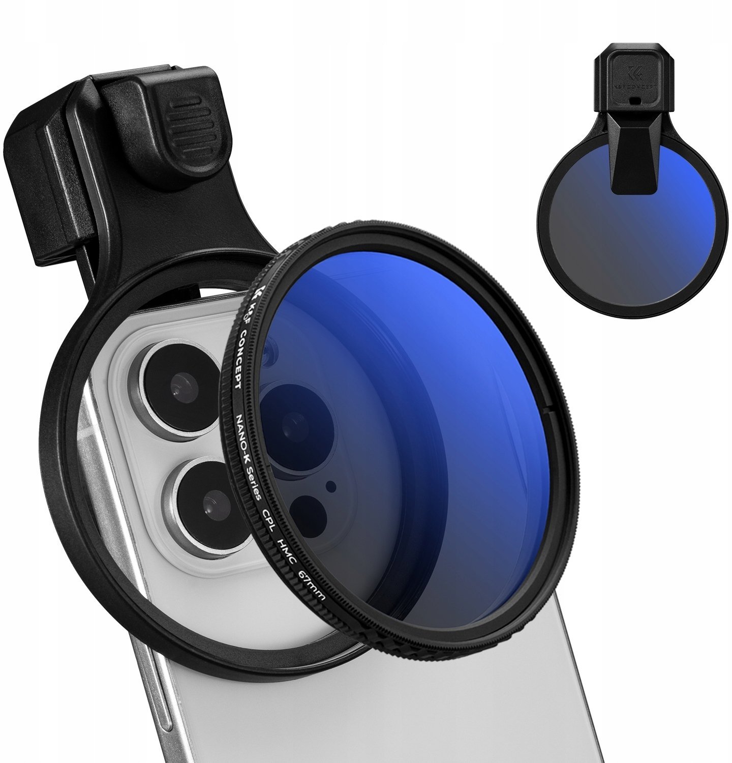 Obiektyw Soczewka Filtr Polaryzacyjny Cpl Do Telefonu Smartfona 67mm Klips / Kf15.0027