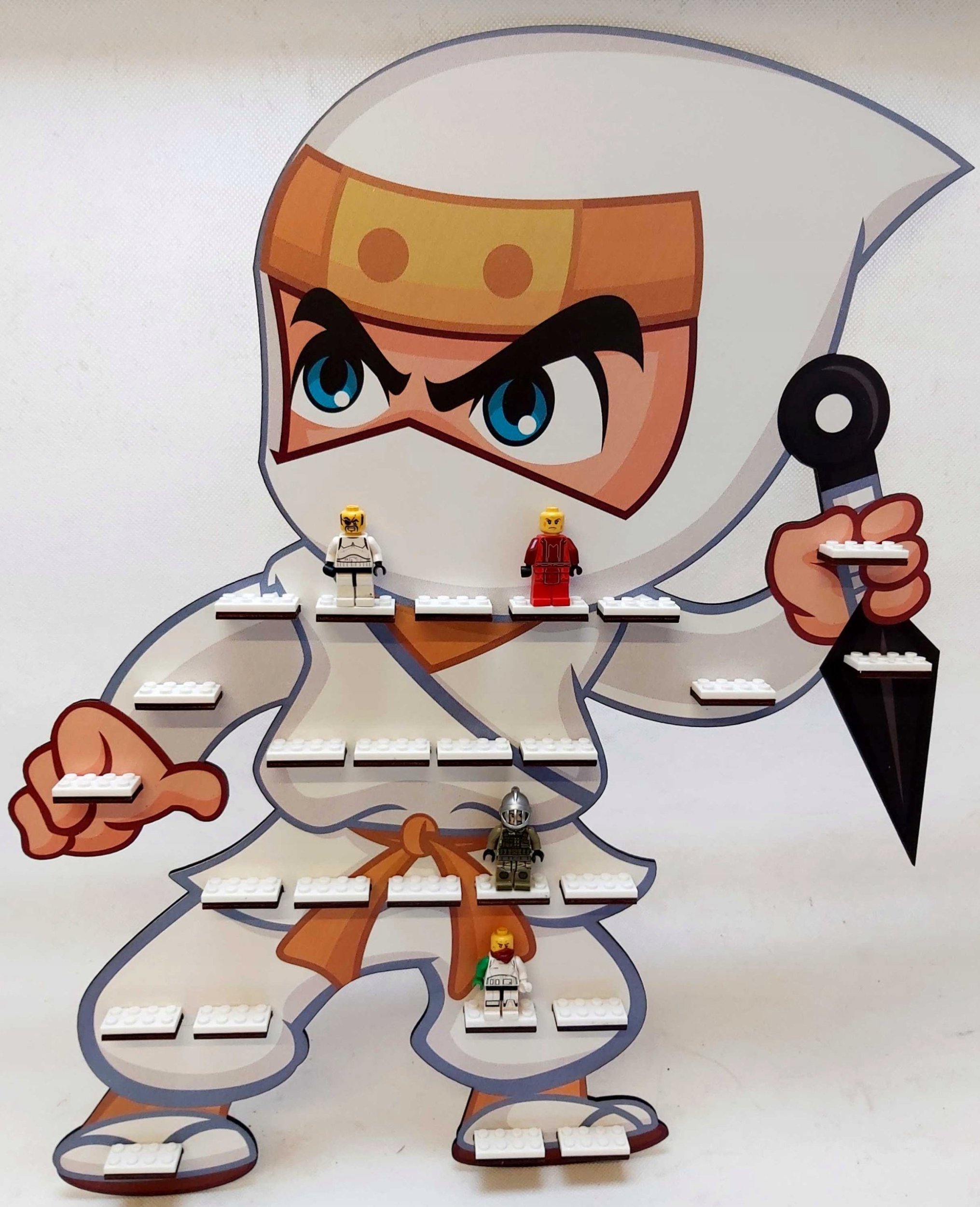 naSciane Półka na klocki ludziki figurki ninja BIAŁA kolor