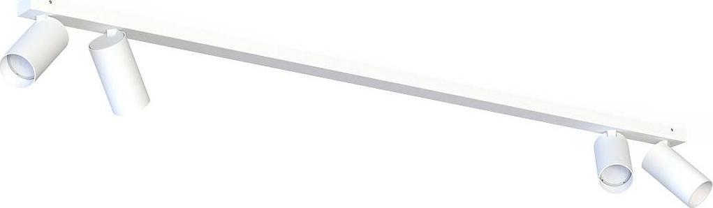 Nowodvorski Natynkowe reflektorki białe Mono 7812 tuby na listwie do sypialni