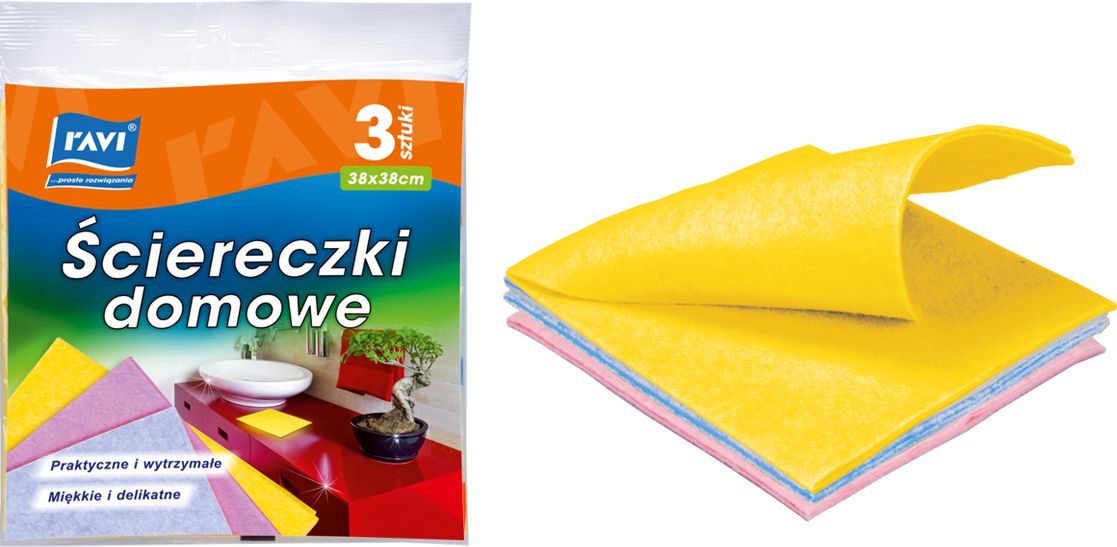 Ravi Ściereczki domowe 38 x 38cm 3szt.