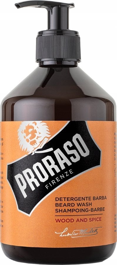 Proraso Wood & Spice Beard Wash Barzdos šampūnas, 500 ml