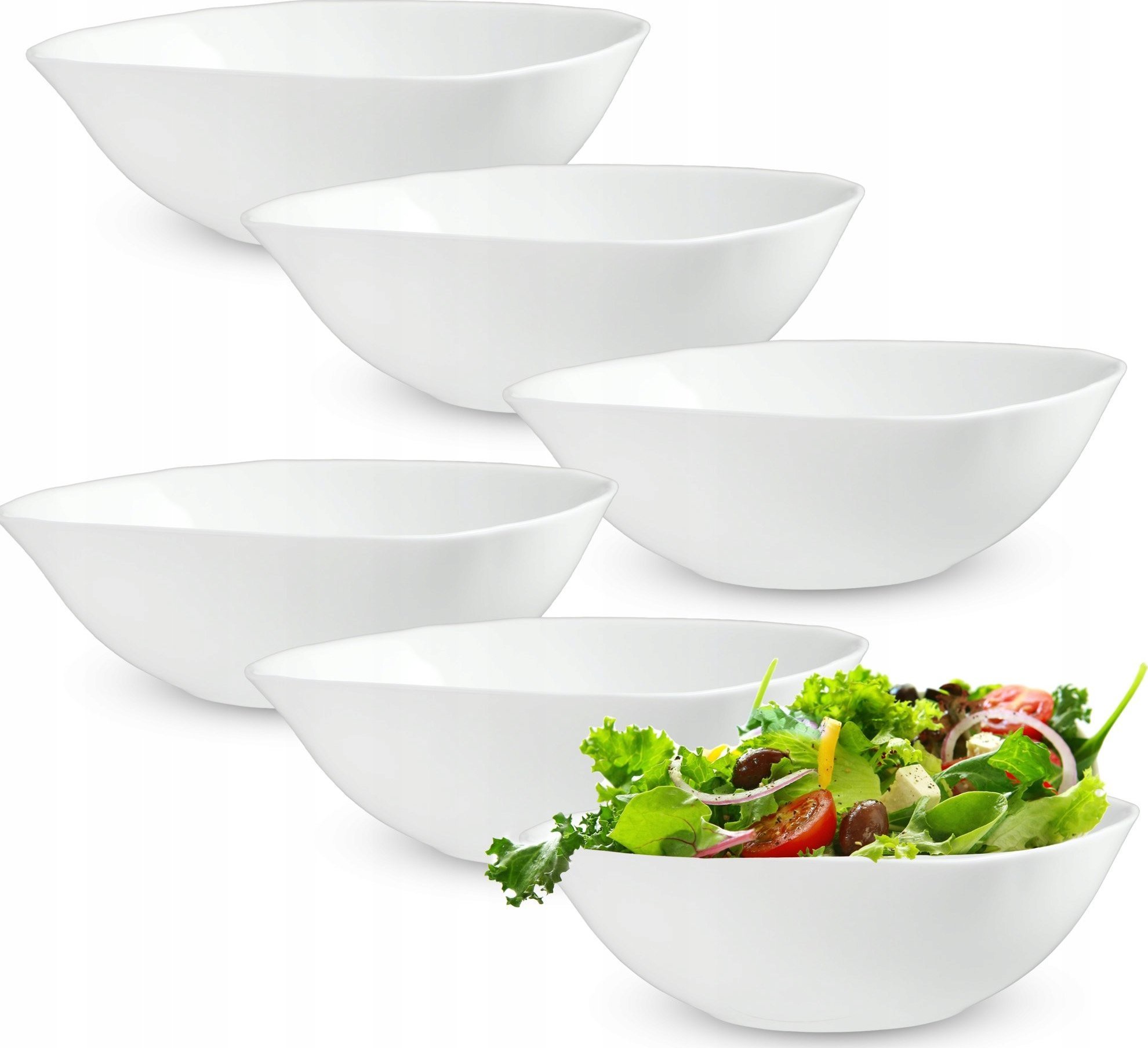 Kadax KADAX Salaterka Miska 19cm Do Zupy Biała 6szt