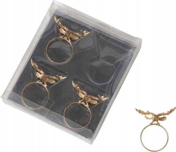 Boltze Obrączki do serwetek ze świątecznym motywem BIONTO, 4 szt.