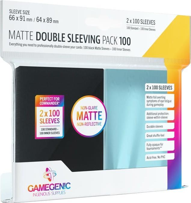 Gamegenic Gamegenic: Matte Double Sleeving Pack (66x91 mm/64x89 mm) 2x100 sztuk
