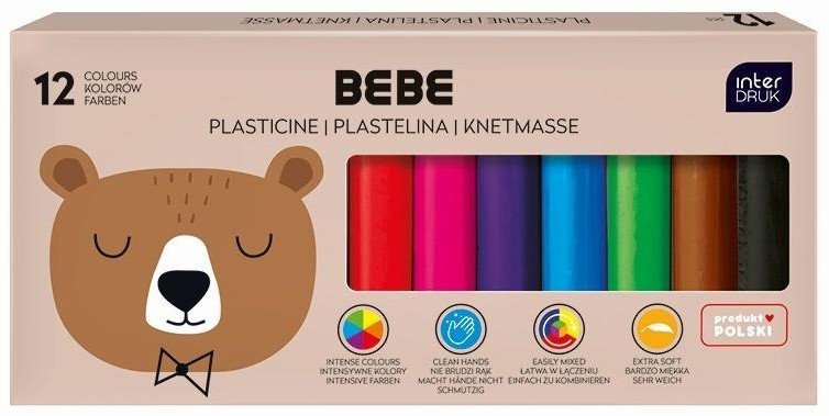 Interdruk Plastelina 12 kolorów Bebe Friends