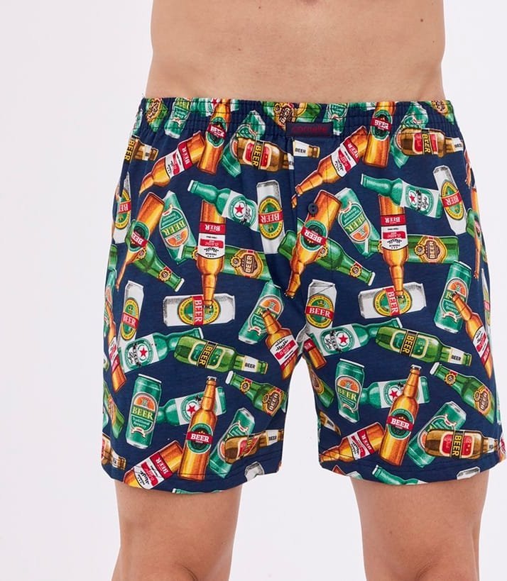 Cornette BOKSERKI CORNETTE CLASSIC CL-011/162 (kolor GRANAT-WZÓR, rozmiar 3XL)