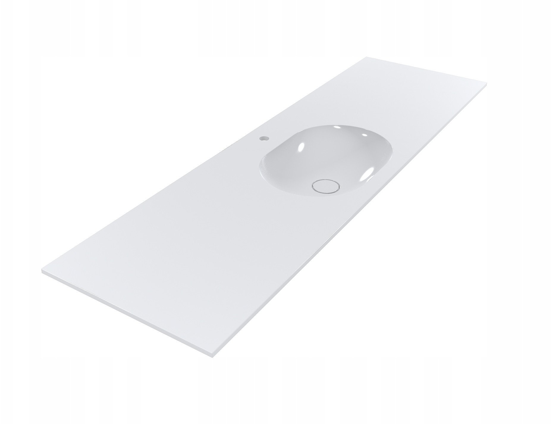 Umywalka nablatowa MIRAGGIO NEW YORK 185*55*15 Połysk Biała 69125563