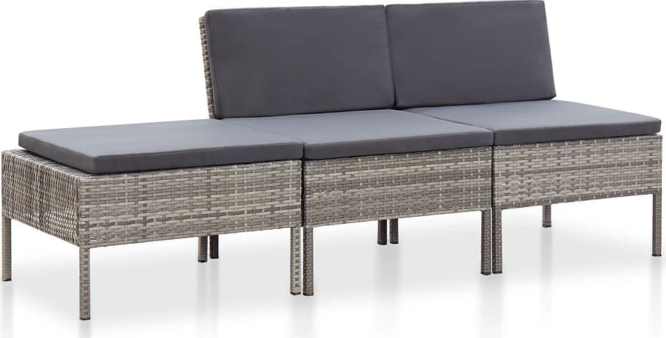 Elior Zestaw szarych mebli ogrodowych - Shannon 2X