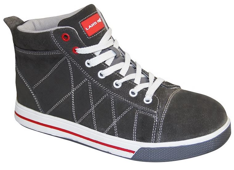 Lahti Pro Trzewiki zamszowe SB SRA 39 szaro-czerwone L3010839