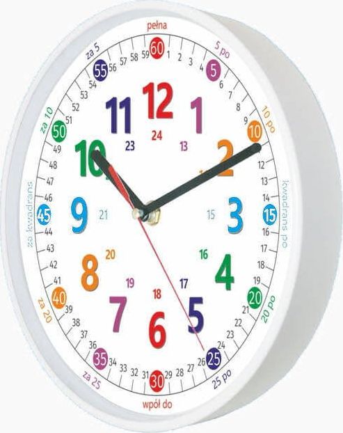 Atrix Zegar ścienny Atrix ATE2015WNC1 SW Edukacyjny 30 cm uniwersalny