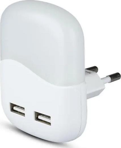 Lampka wtykowa do gniazdka V-TAC Lampka nocna do gniazdka LED USB 4000K