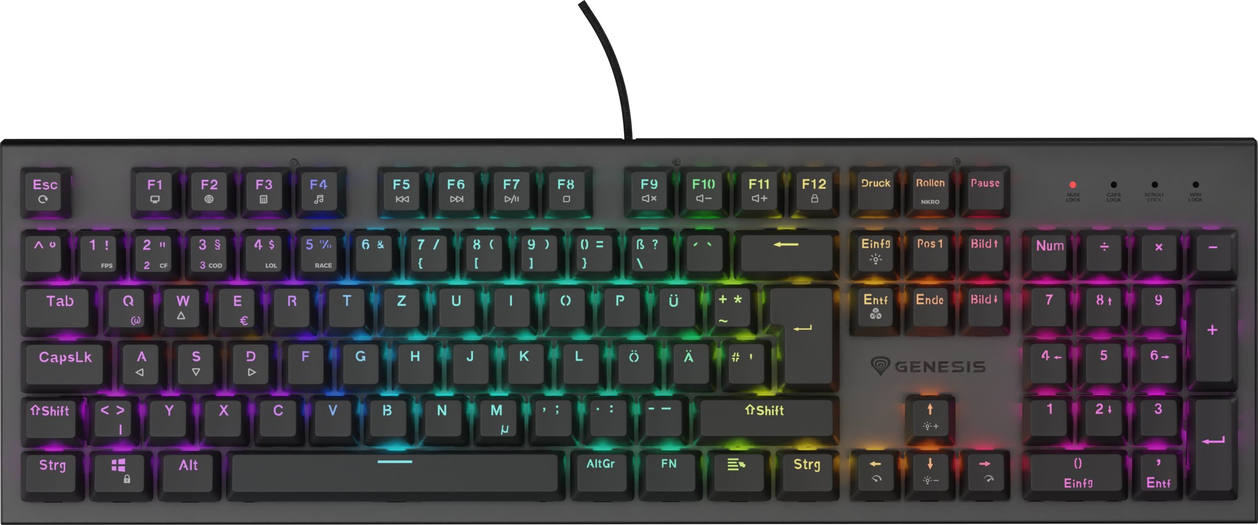 Klawiatura Genesis Thor 303 DE Outemu Brown (NKG-2178)