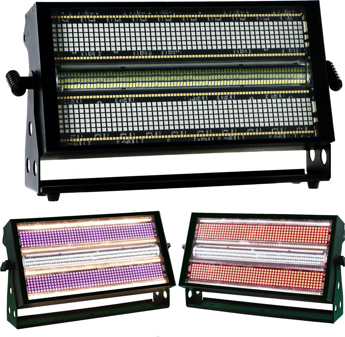 LIGHT4ME AURORA STROBE stroboskop oświetlenie sceniczne efekt świetlny LED 560x1W CW/A + 600x0,2W RGB