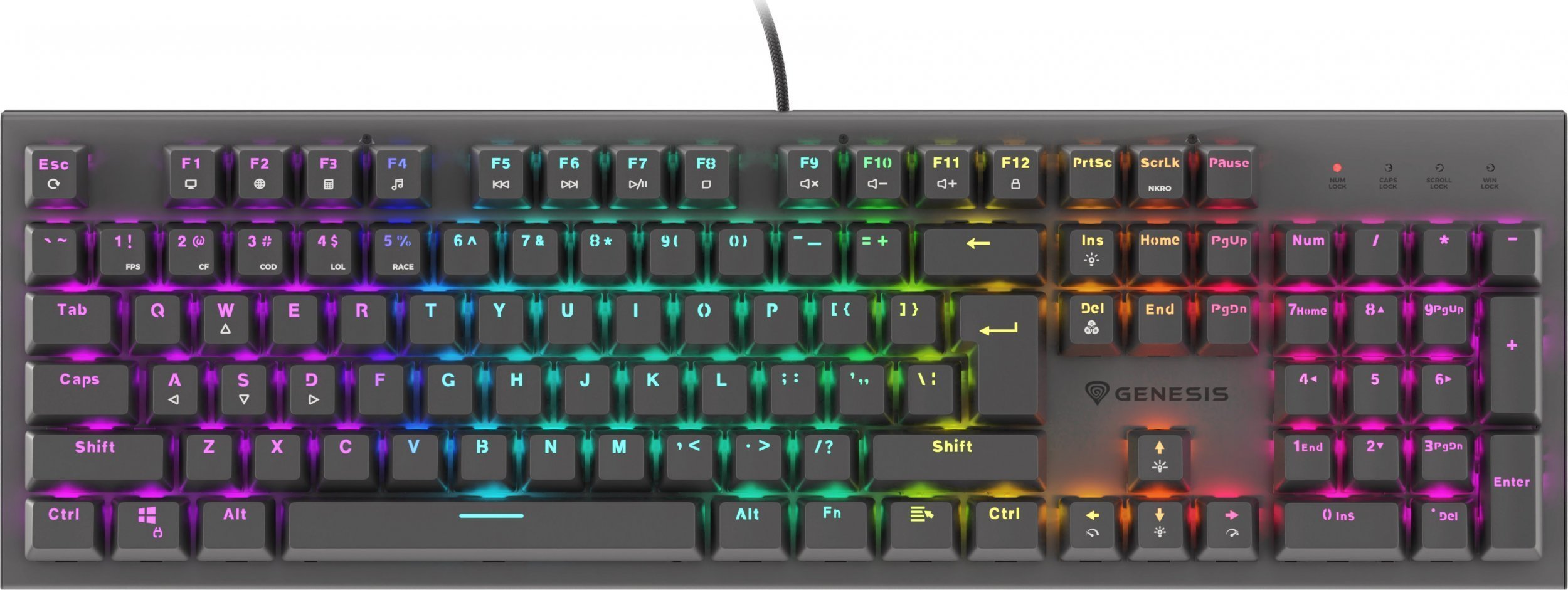 Klawiatura Genesis Thor 303 - Silent Peach Outemu Peach Silent (NKG-2179)