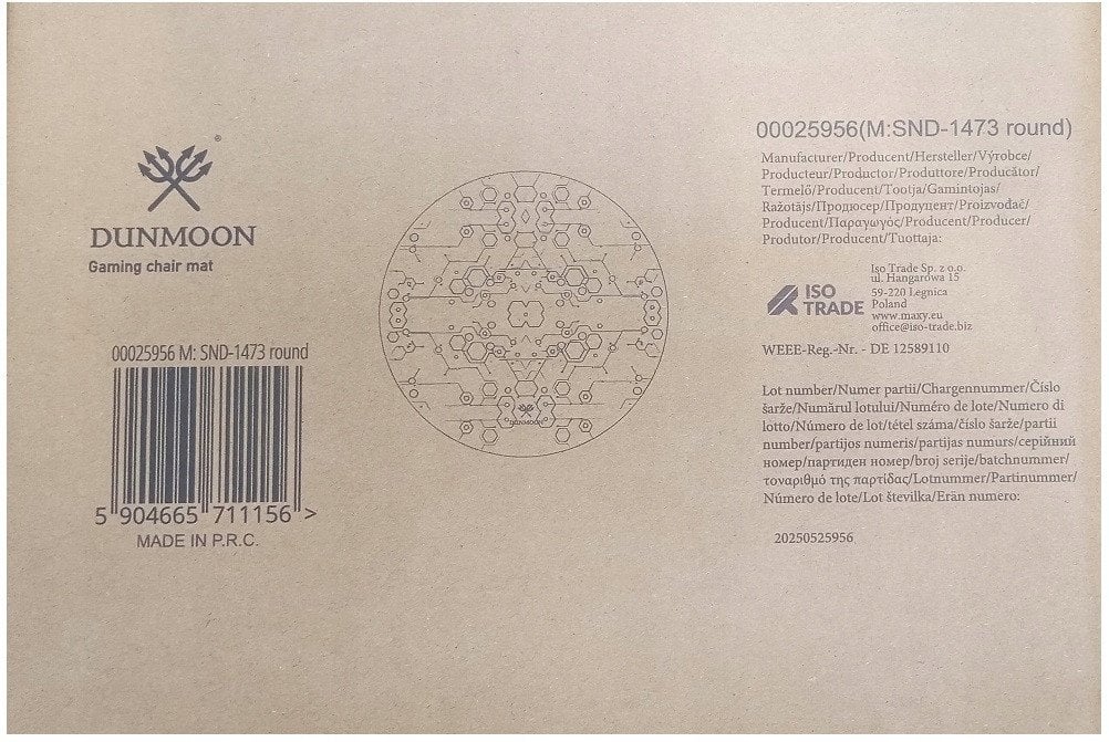 Mata gamingowa pod fotel okrągła Dunmoon 25956