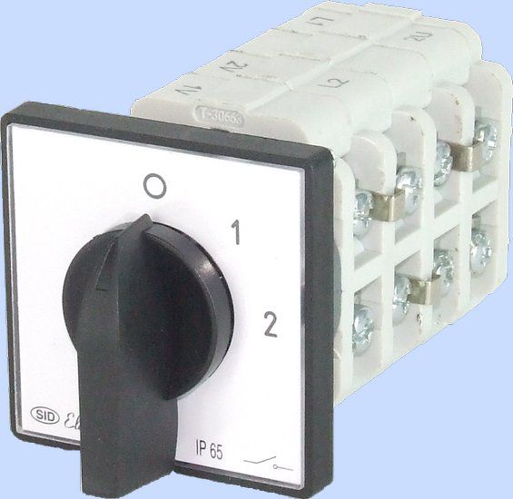 Elektromet Łącznik krzywkowy 0-1-2 5P 40A IP65 Łuk 40-32 (924019)