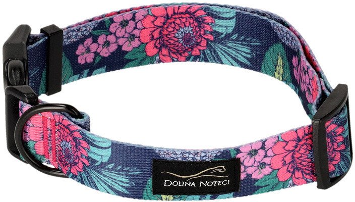 Dolina Noteci Obroża regulowana dla psa Kwiatowy Zakątek XL 3 cm x 40 - 65 cm