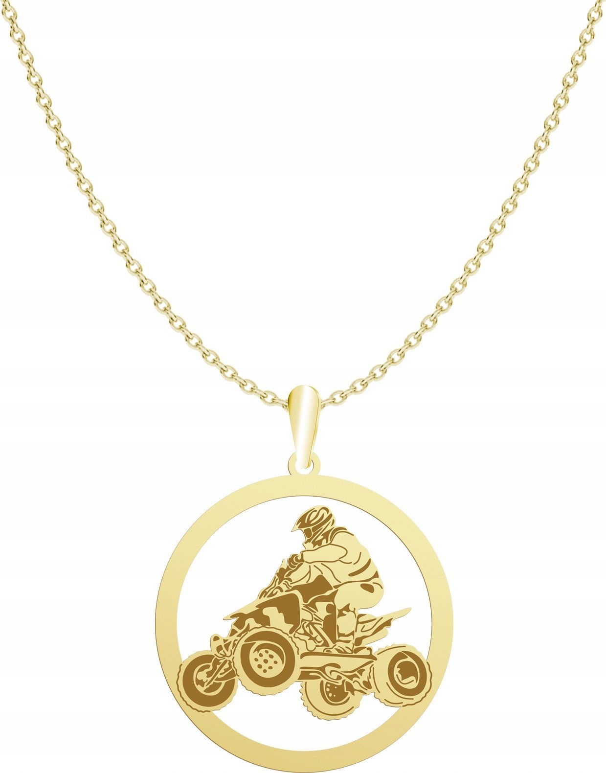 Radziszewska Jewellery Złoty Naszyjnik Quad Łańcuszek Srebro 925 Prezent Biżuteria GRAWER GRATIS