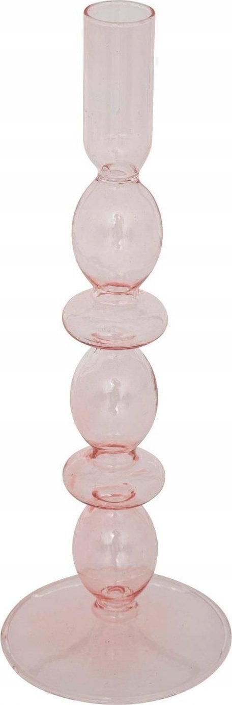 Atmosphera Świecznik na długą świecę, szklany, 25,7 cm