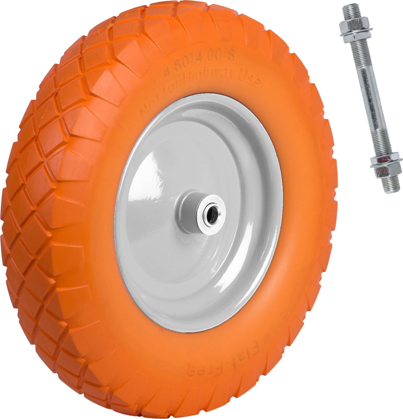 Humberg Koło do taczki bezdętkowe 4.00-8 pomarańczowo-białe