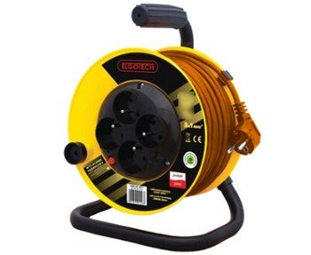 Elgotech Przedłużacz bębnowy 4-gniazda z/u 25m /OMY 3x1,5/ mały bęben (PZB1-40-25Y)