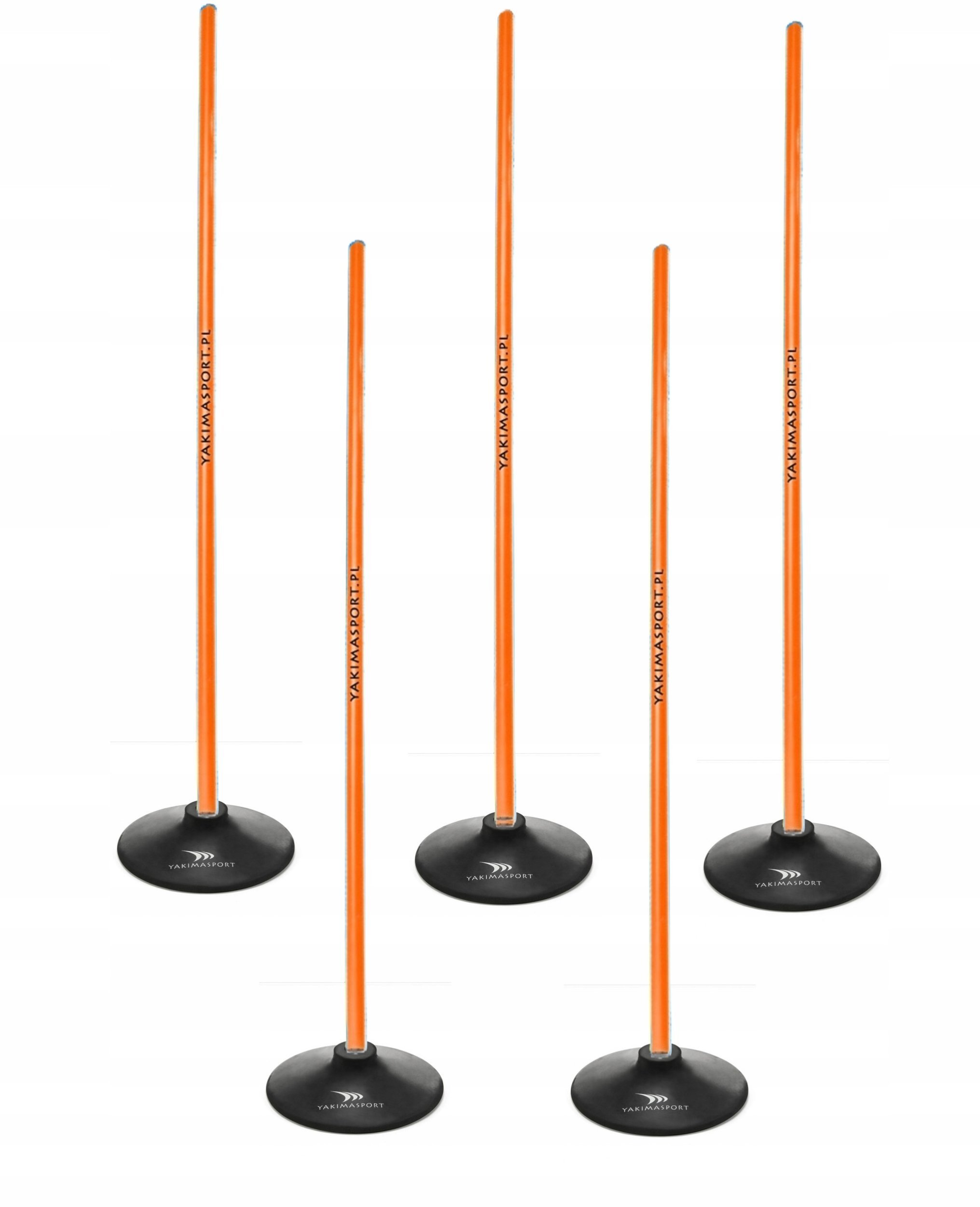 Tor przeszkód slalomowy 100cm laski + podstawa 1,5kg Pomarańczowy