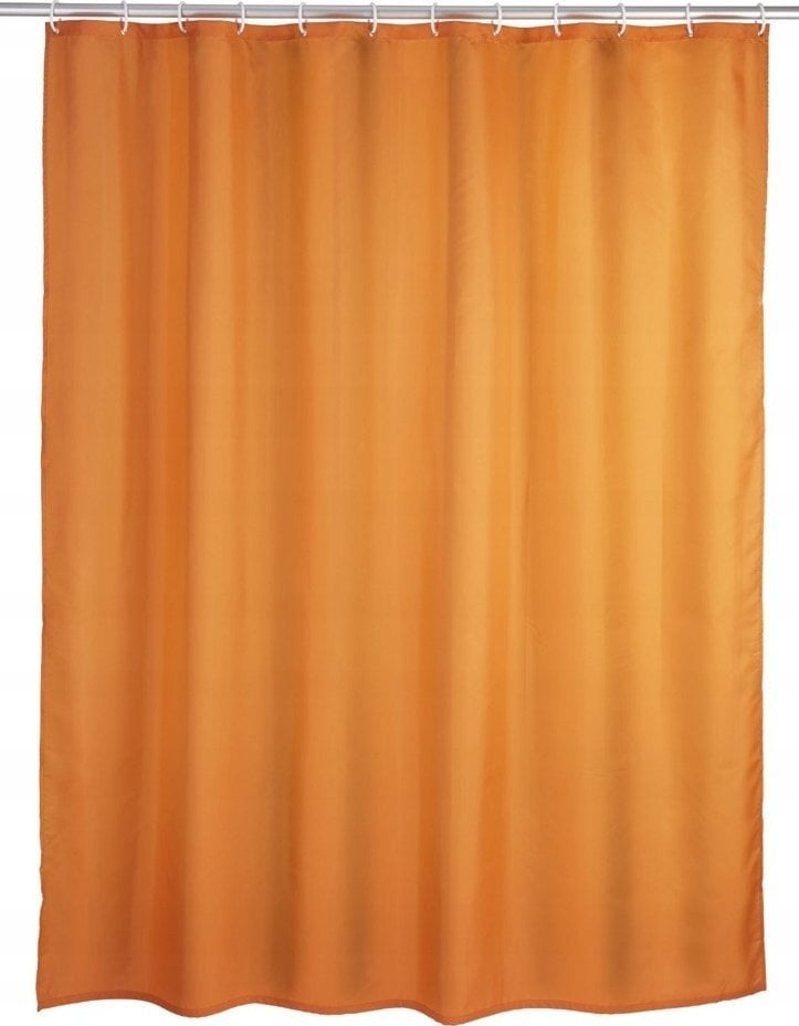 Wenko Zasłona prysznicowa, tekstylna, kolor pomarańczowy, 180x200 cm, WENKO