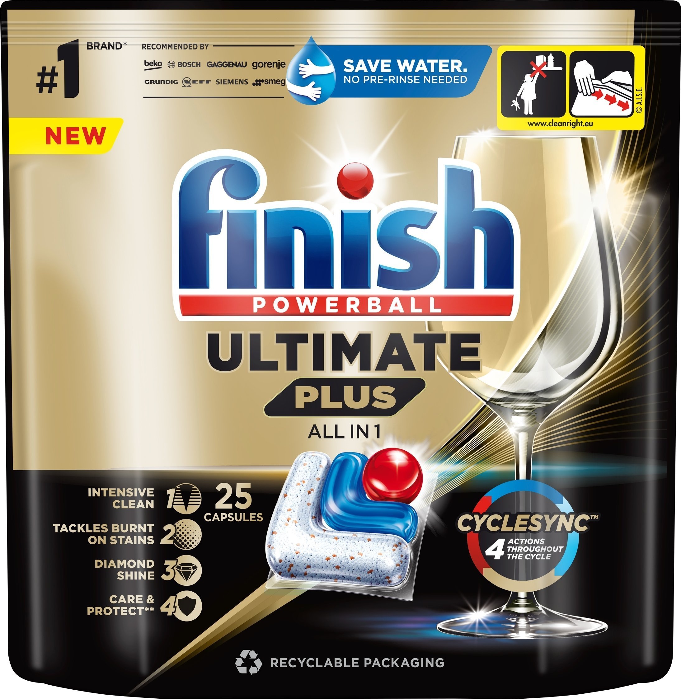 Finish Kapsułki do zmywarki Finish Ultimate Plus All-in-1 Fresh (25)
