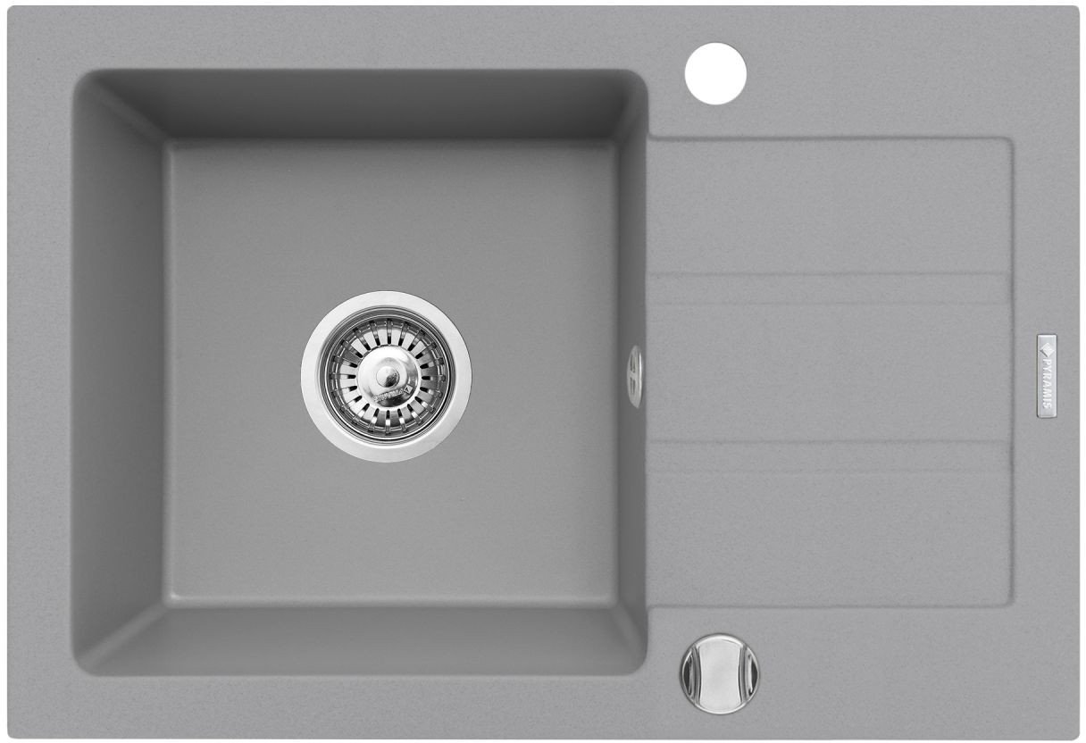 Pyramis Zlew. NEXT (68x44) 1B 1D szary beton