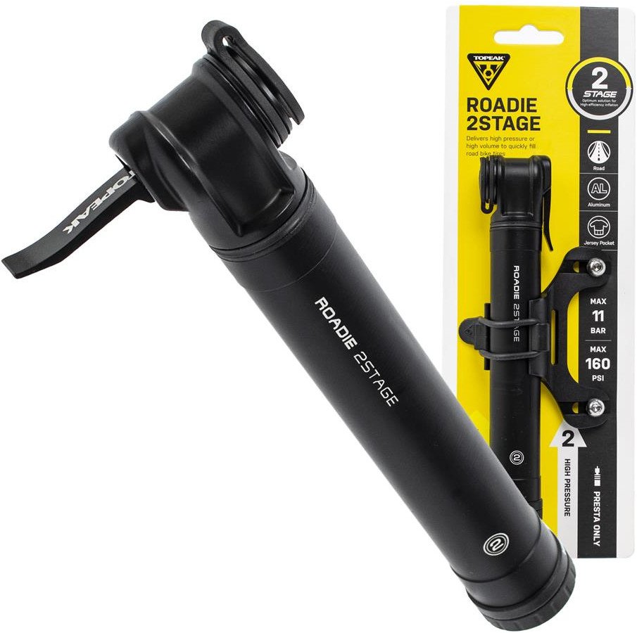 Pompka Topeak Roadie 2STAGE, czarna, HP/HV