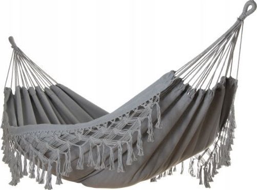 kontrast Duży hamak ogrodowy boho MIDAS 150x200 szary