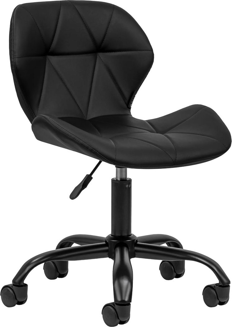 Taboret kosmetyczny QS-06B czarno czarny