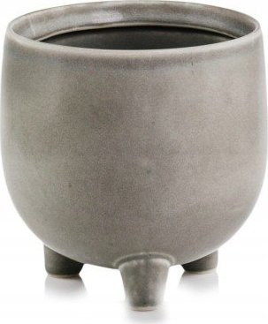 Polnix Doniczka ceramiczna na nóżkach 12 cm oliwkowa