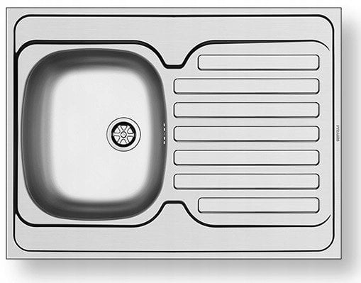 Zlew Pyramis INTL 80x60 1B1D stal g�adki