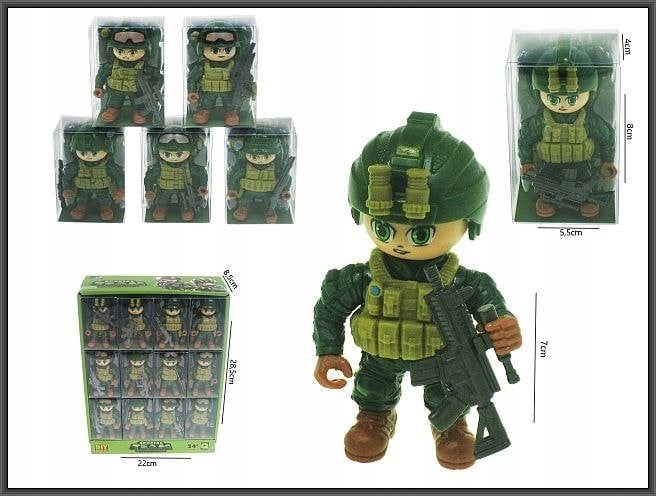 Figurka Hipo Figurka żołnierza 8cm HFM03 43341