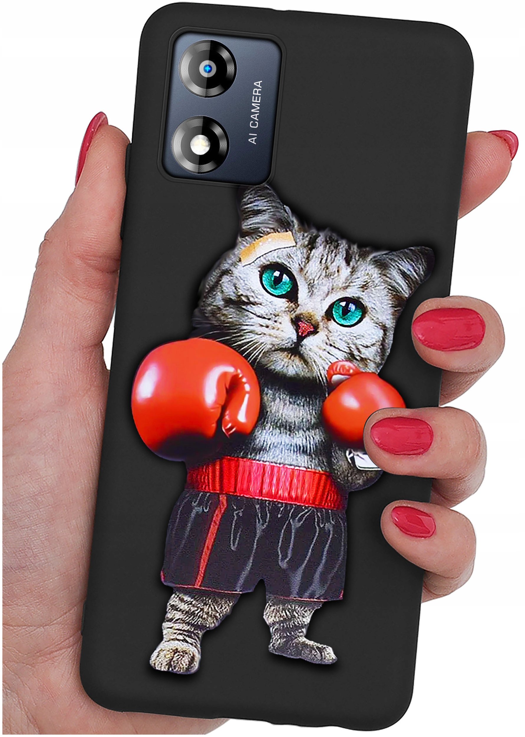 Etui do Motorola Moto E13 WZORY |SILIKONOWE MATT CASE + SZKŁO 9H