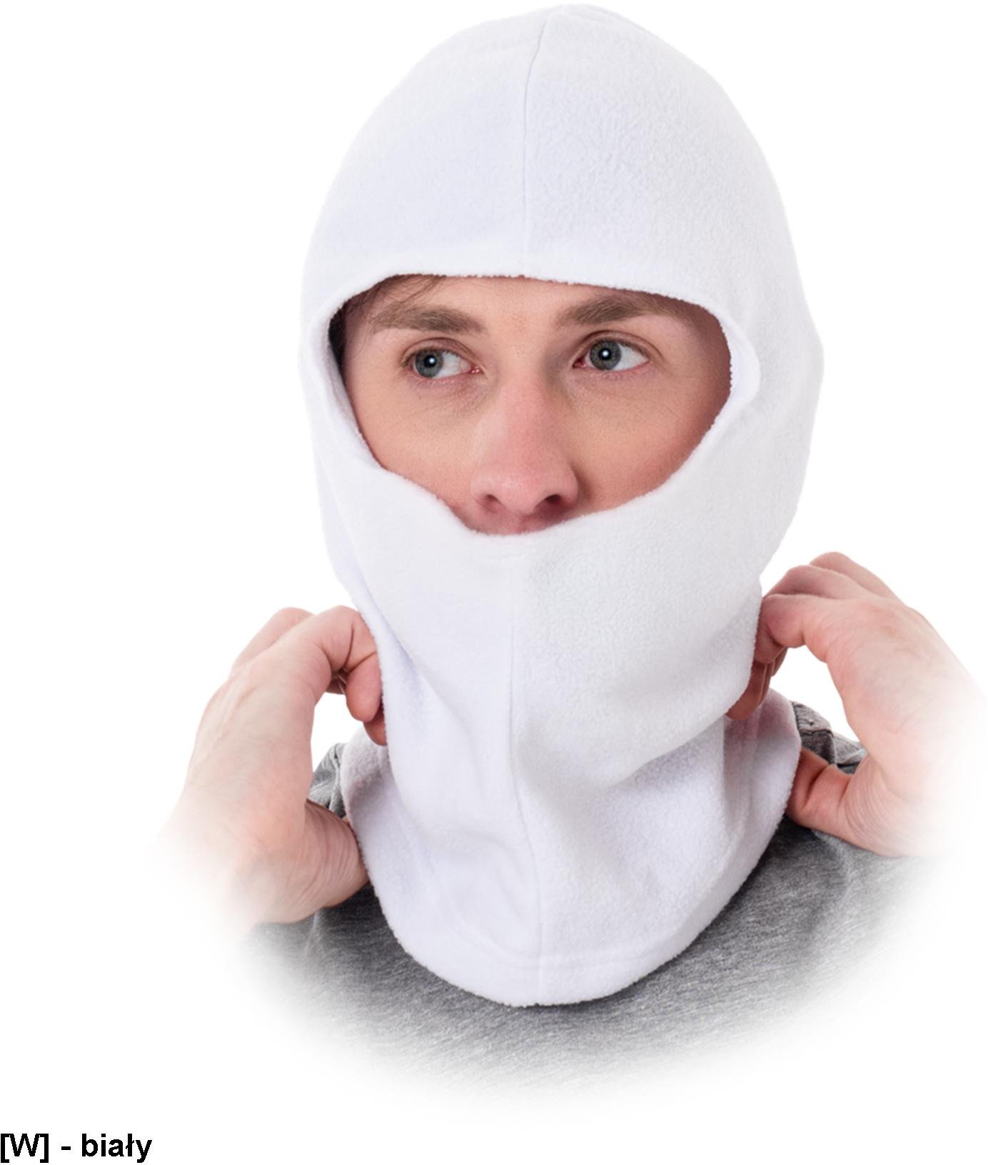 CZKOM-POL - Kominiarka polarowa z jednym otworem - biały 57-61