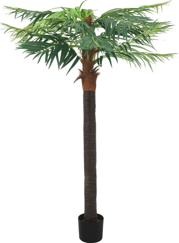 vidaXL Sztuczny daktylowiec w doniczce, 215 cm, zielony