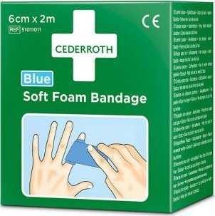 Cederroth Bandaż z pianki Cederroth Soft Foam Bandage Blue, 6 cmx200cm