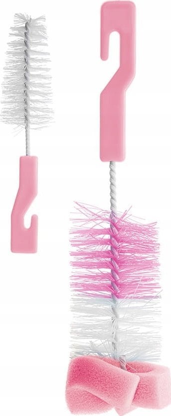 Bocioland 6014 SZCZOTKA Z GĄBKĄ DO MYCIA BUTELEK I SMCZKÓW 3 KOLORY BOC0601