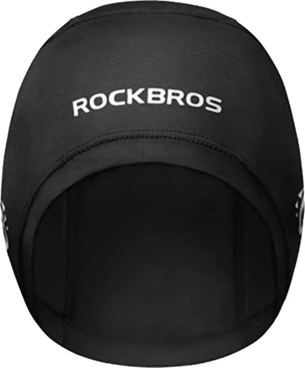 RockBros Czapka kolarska Rockbros YPP037 z wycięciami na okulary - czarna